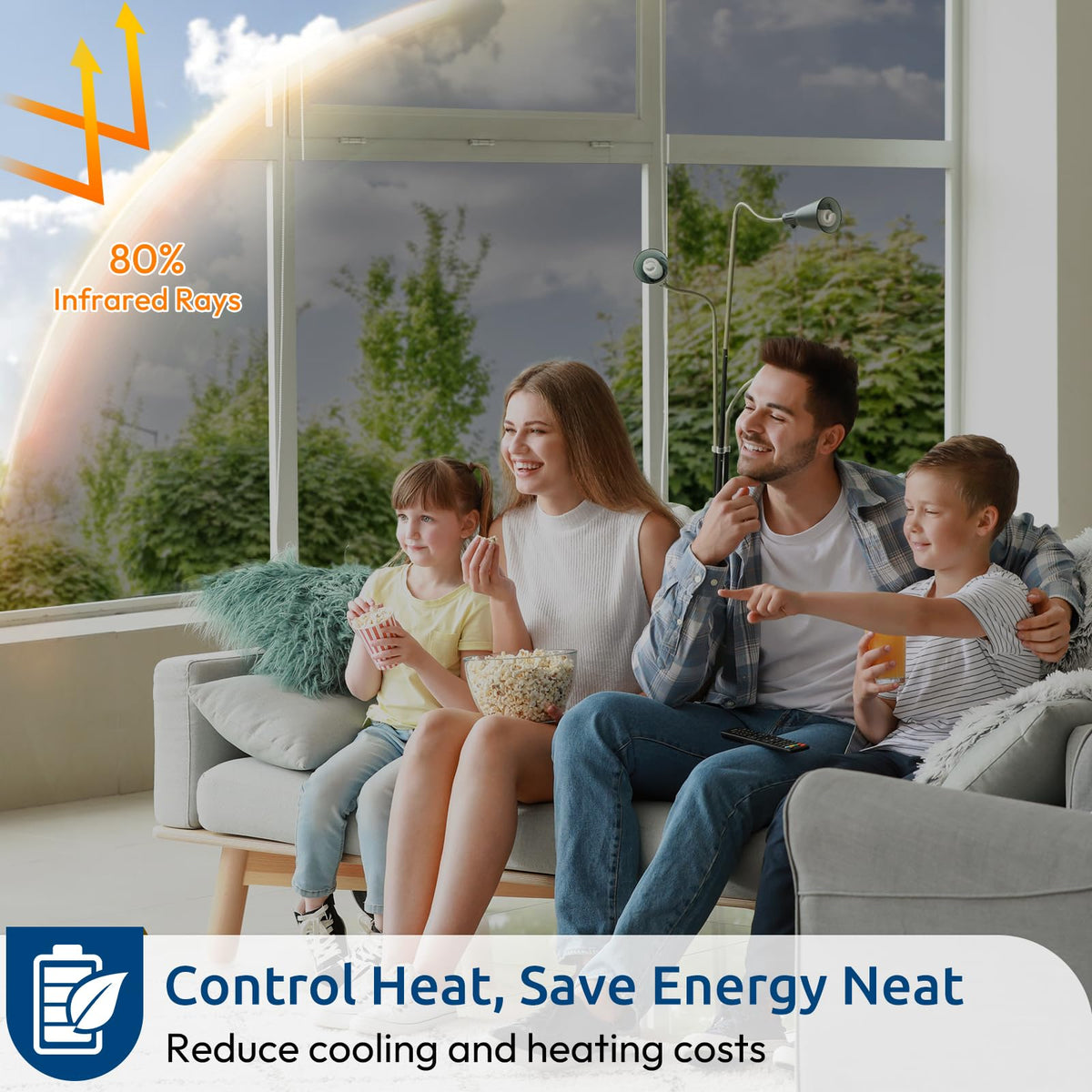 Rabbitgoo one-way window film installation demonstrates easy, adhesive-free setup