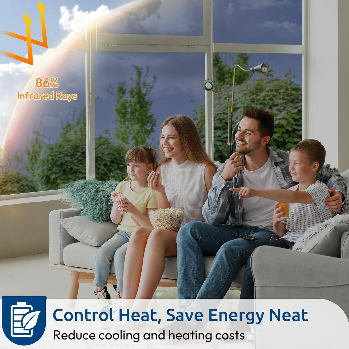 Rabbitgoo one‑way tint offers interior visibility while reducing outdoor glare.