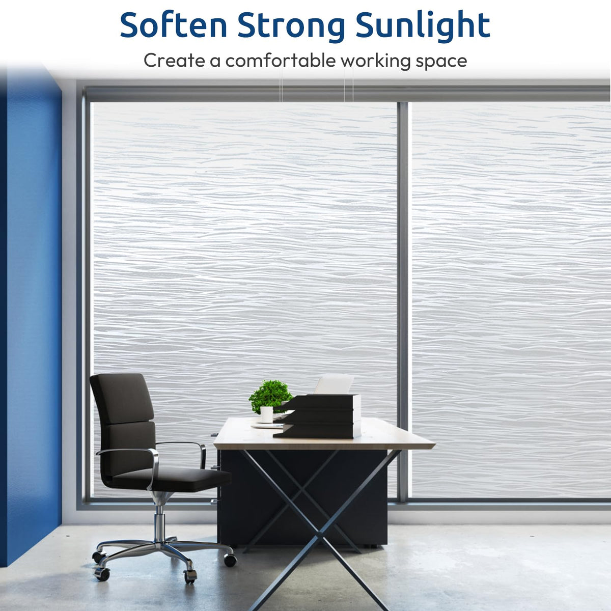 Rabbitgoo removable window film provides semi-privacy for living spaces and offices.