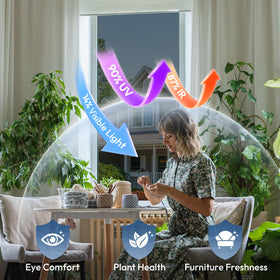 Rabbitgoo static cling window film installs without adhesive for easy renter-friendly use.