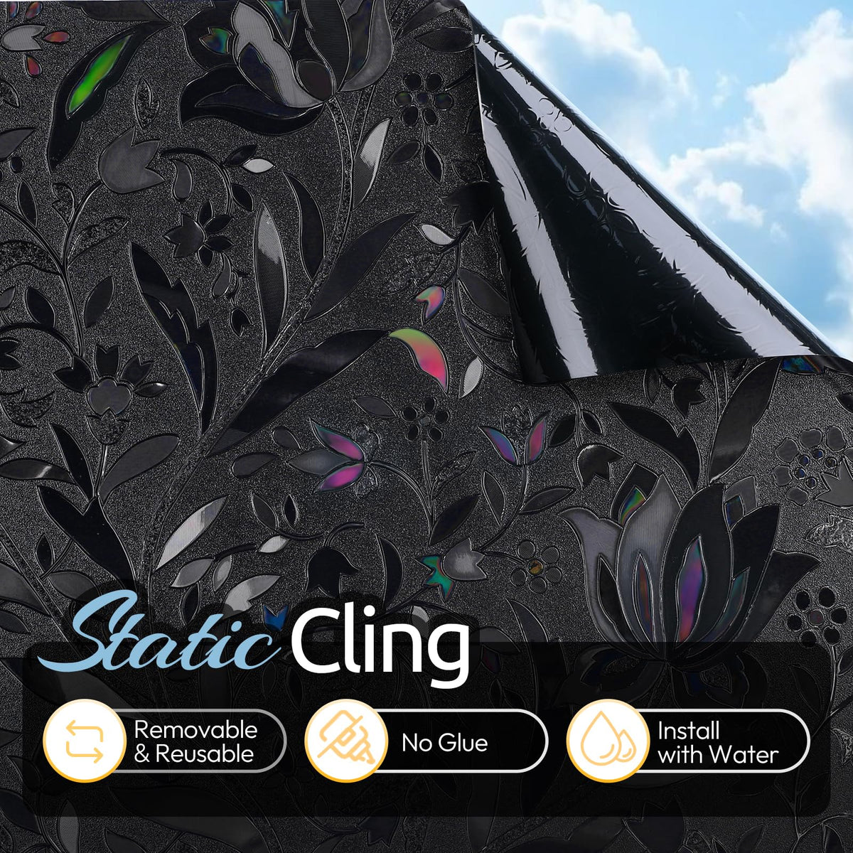Rabbitgoo UV-blocking window film protects furniture from fading.