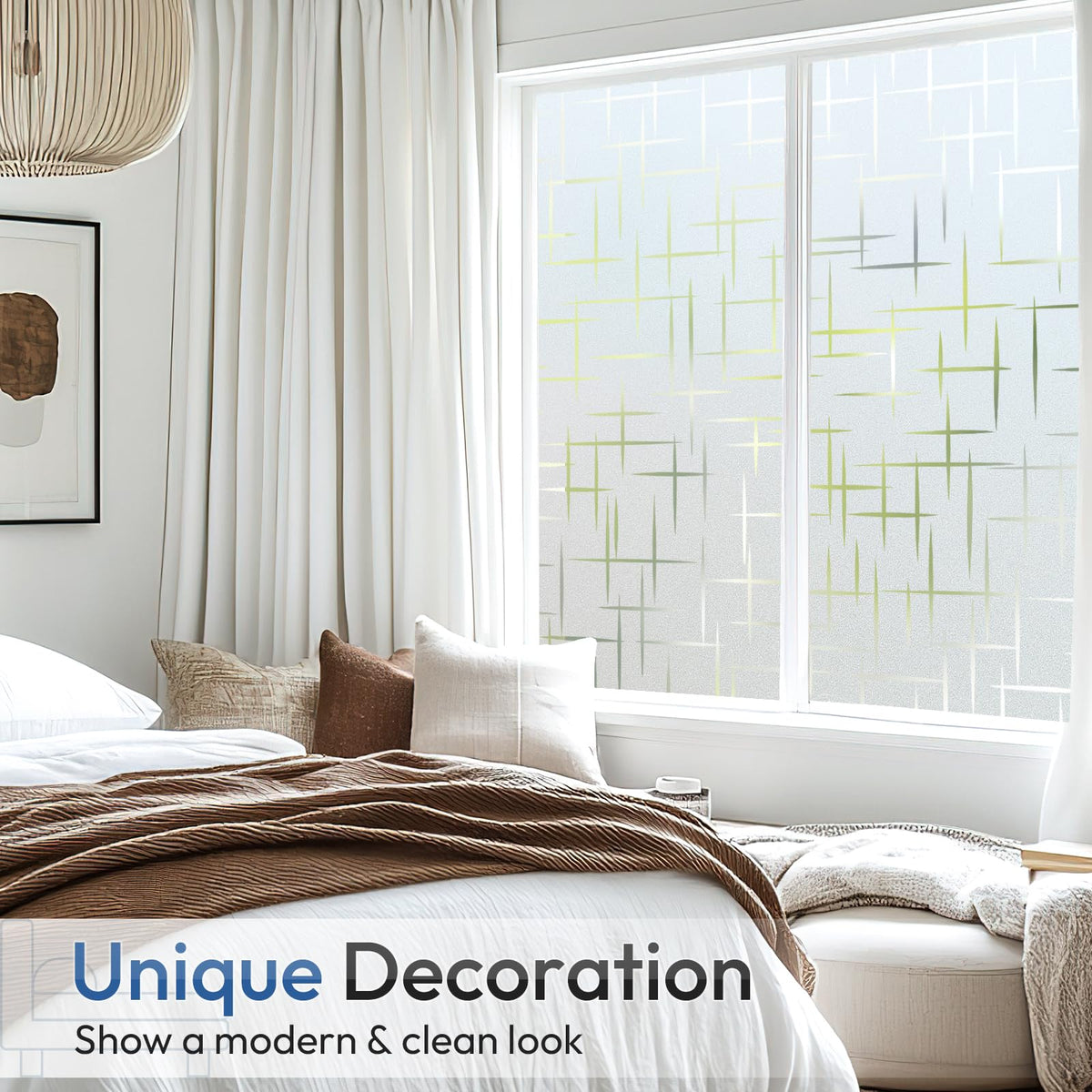 Rabbitgoo UV blocking window film reduces sun glare and protects furnishings.