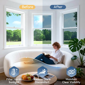 Rabbitgoo UV-blocking window film protects furniture and keeps interiors vibrant.