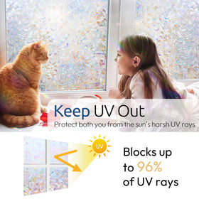 Rabbitgoo UV-blocking window film reduces glare and protects furnishings.