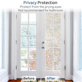 Rabbitgoo privacy film is easy to apply and reposition on glass surfaces.