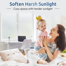 Rabbitgoo window film for bathroom use ensures privacy without heavy curtains.
