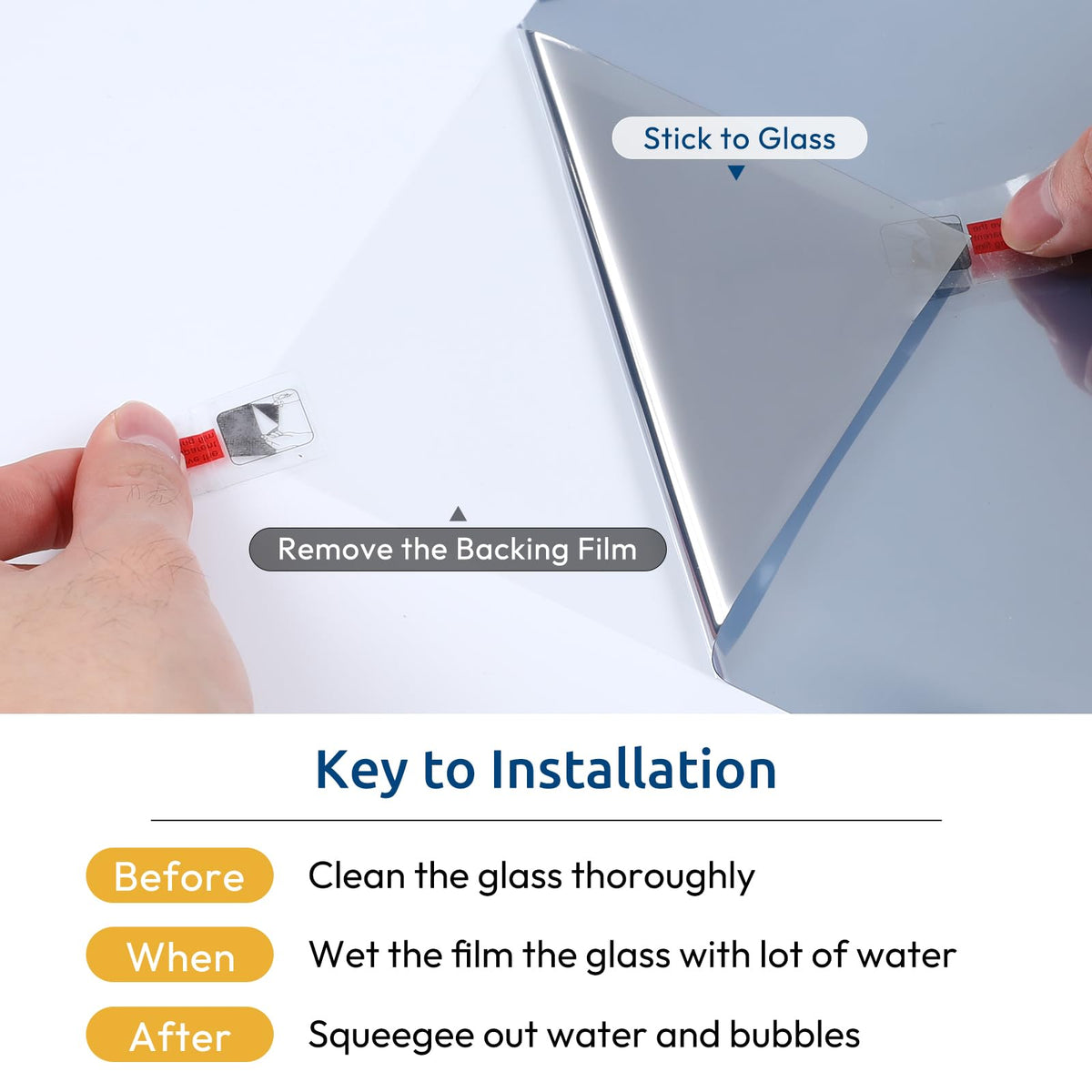 Rabbitgoo removable film leaves no residue after removal.