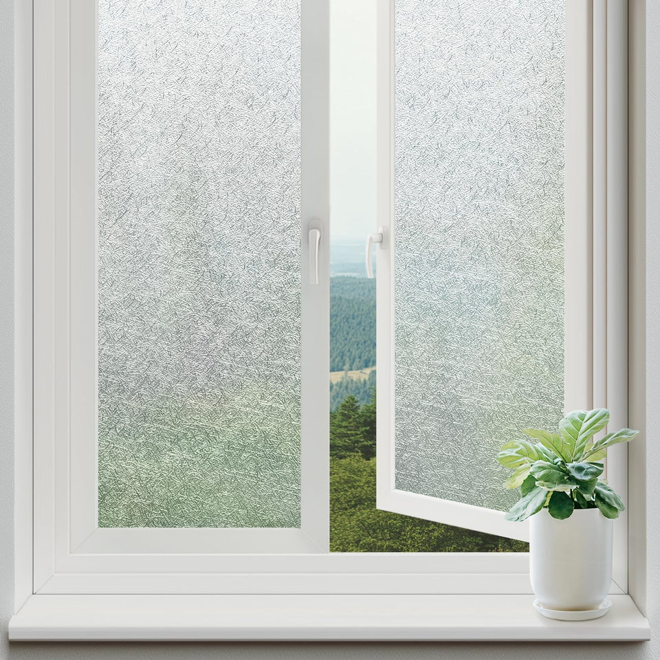 Rabbitgoo window privacy film with frosted glass finish for refined privacy.