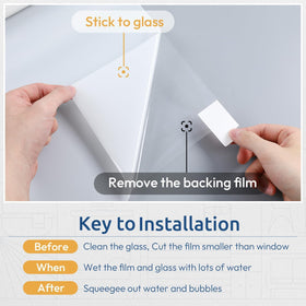 rabbitgoo Window Privacy Film static cling allows quick, glue-free installation.