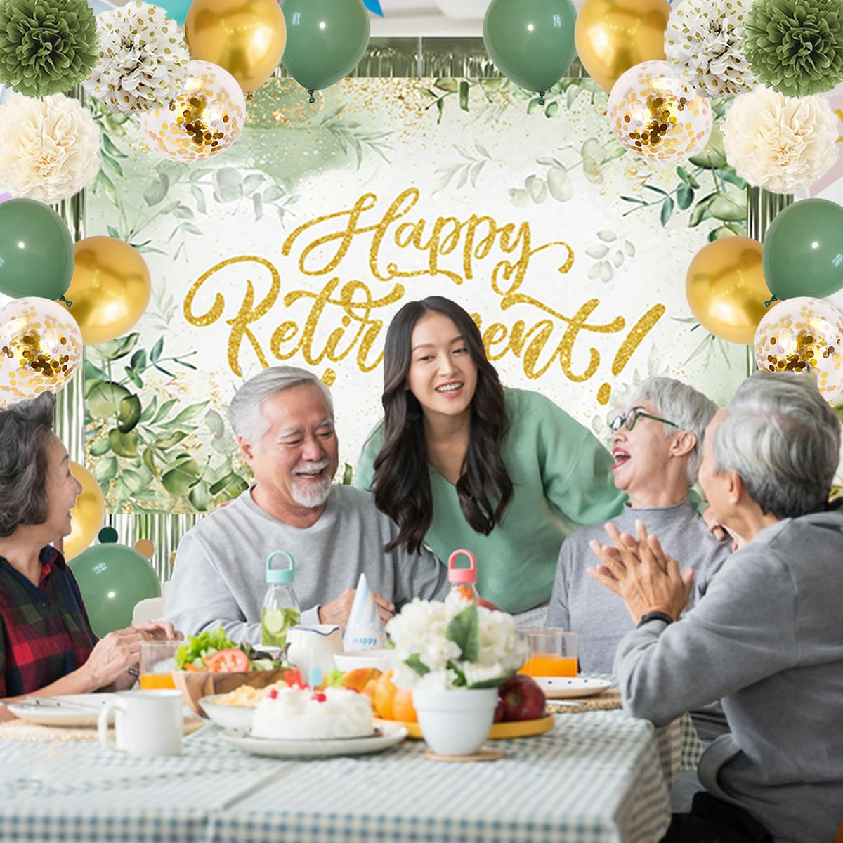 Racenaf 12" confetti balloons in sage green for celebrations