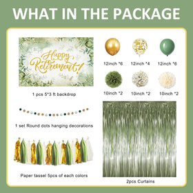 Racenaf sage green foil curtains add shimmer to the party backdrop