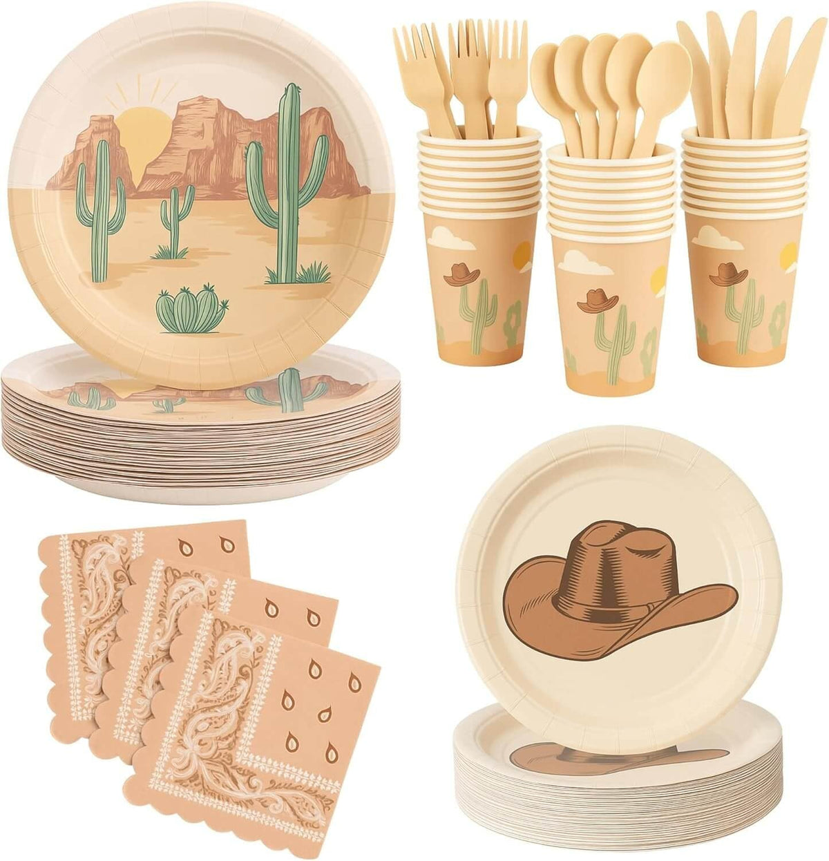 Raeline Kids My First Rodeo plates for a festive western party with easy cleanup.