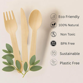 Raeline Kids My First Rodeo wood utensils add natural charm and mess-free serving.