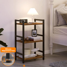 RAGIFEN rustic wood shelves blend industrial charm with practical storage.