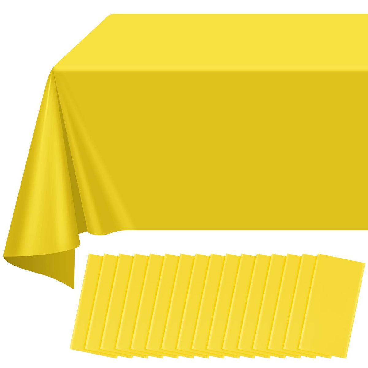 Ragnhild 16-pack yellow tablecloth for rectangle tables, quick party setup.