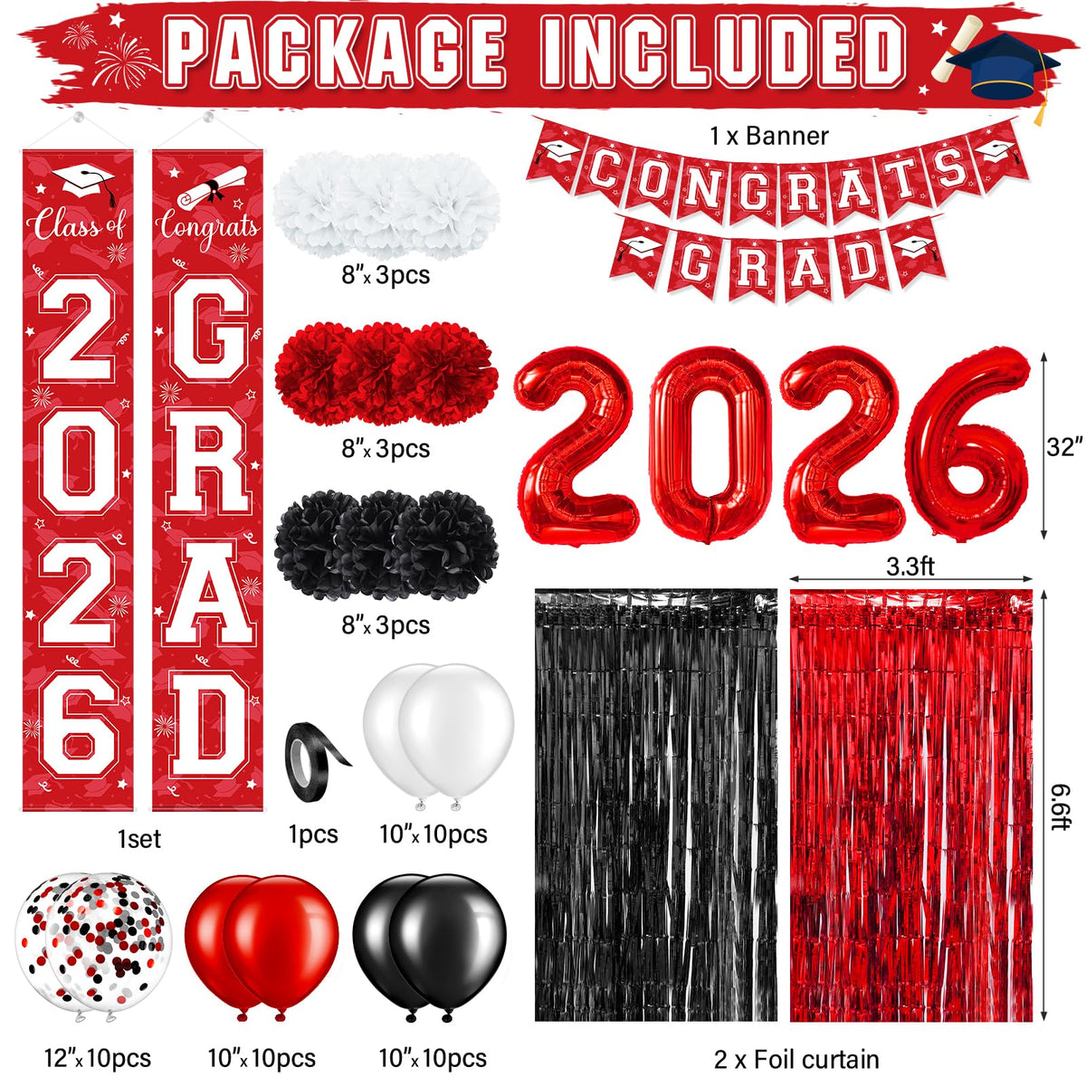 Ragnhild Congrats Grad banner provides a clear celebration message on walls