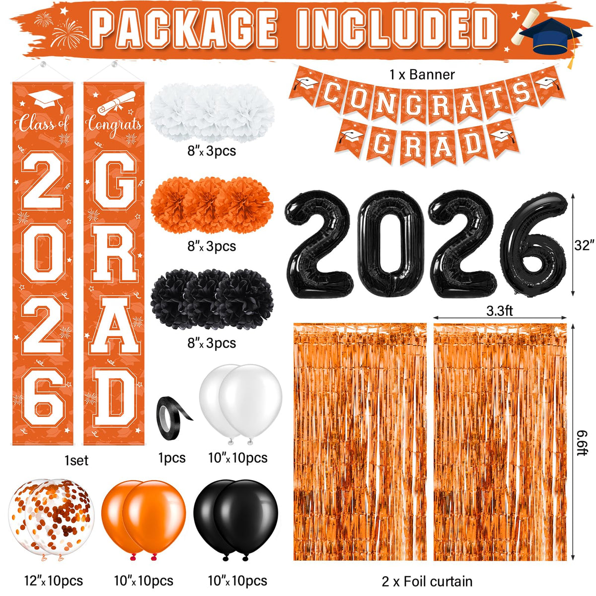 Ragnhild Congrats Grad banner set creates a photo-ready graduation backdrop