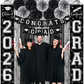 Ragnhild 2026 silver foil balloons create a celebration focal point