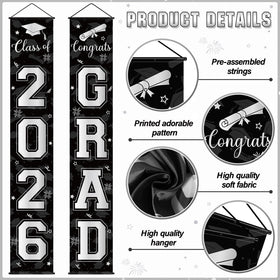 Ragnhild black and silver foil curtain adds elegant room drama