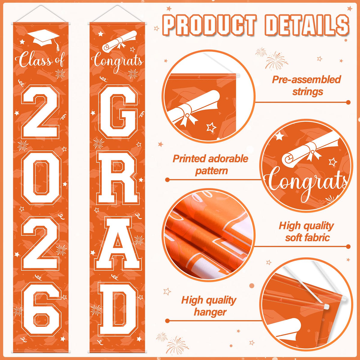 Ragnhild orange foil curtains add festive shimmer to walls