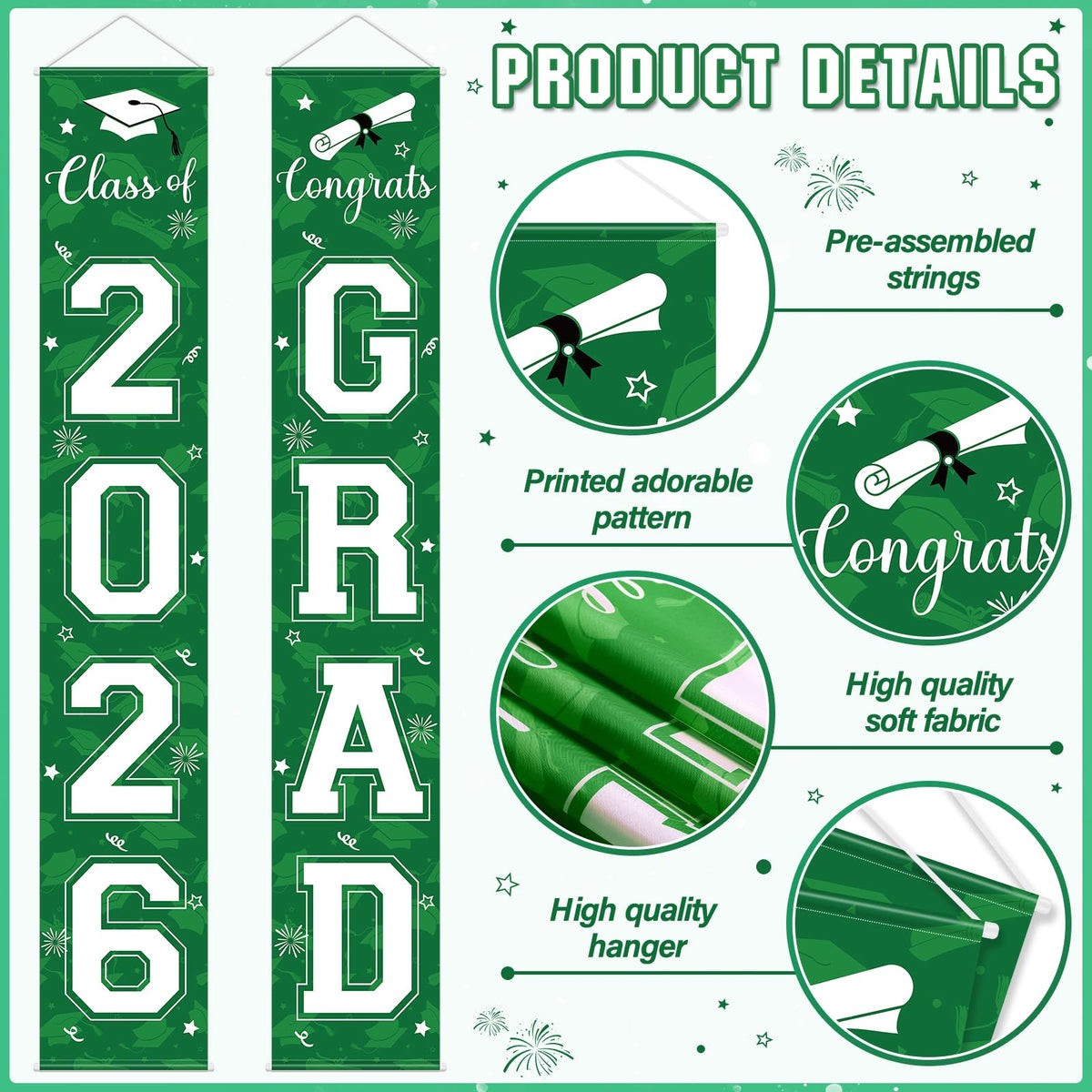 Ragnhild foil fringe curtain black-green adds shimmer and a dramatic party backdrop