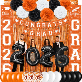 Ragnhild Grad door banners welcome guests at Class of 2026 celebration