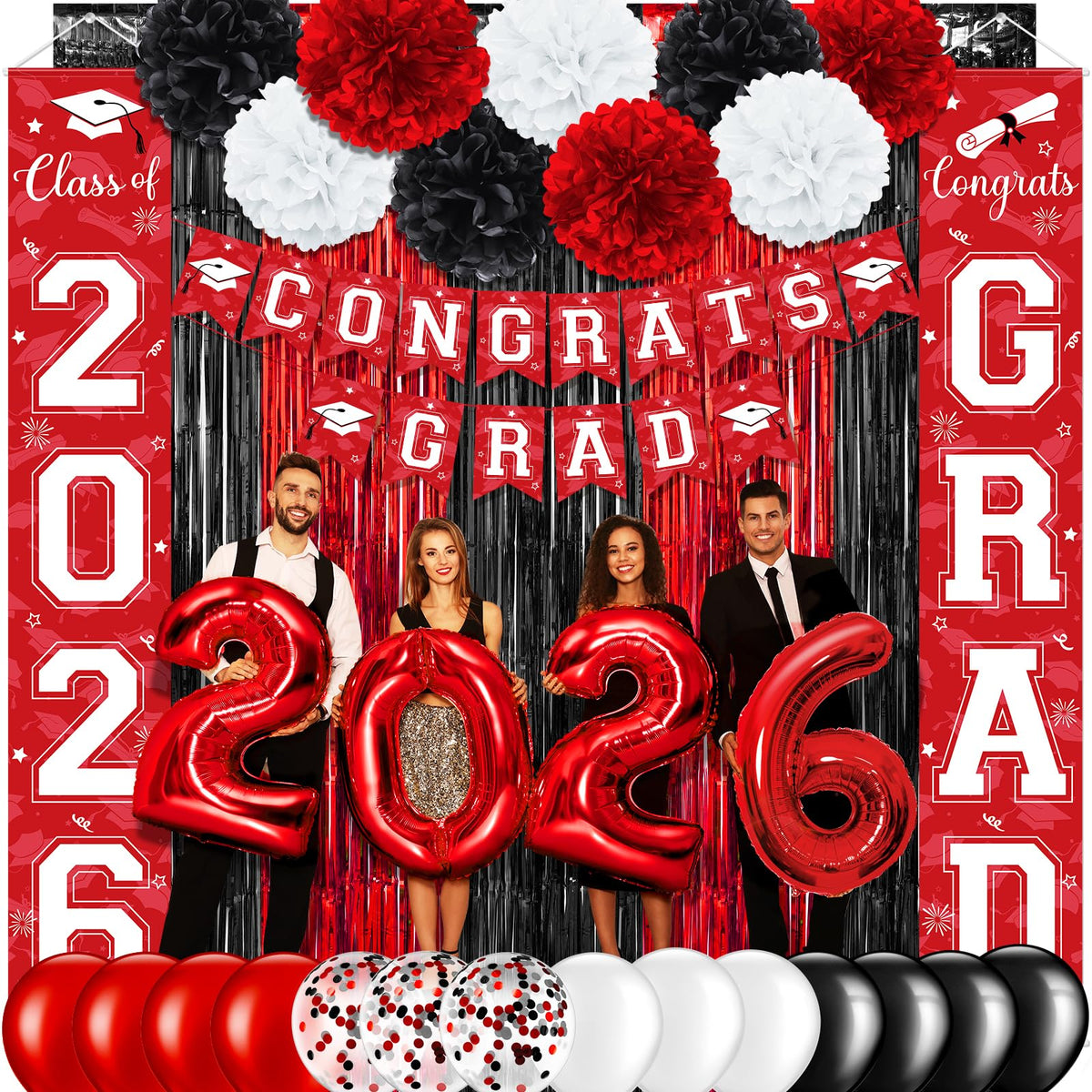 Ragnhild Grad banner porch sign enhances photo-ready graduation decor