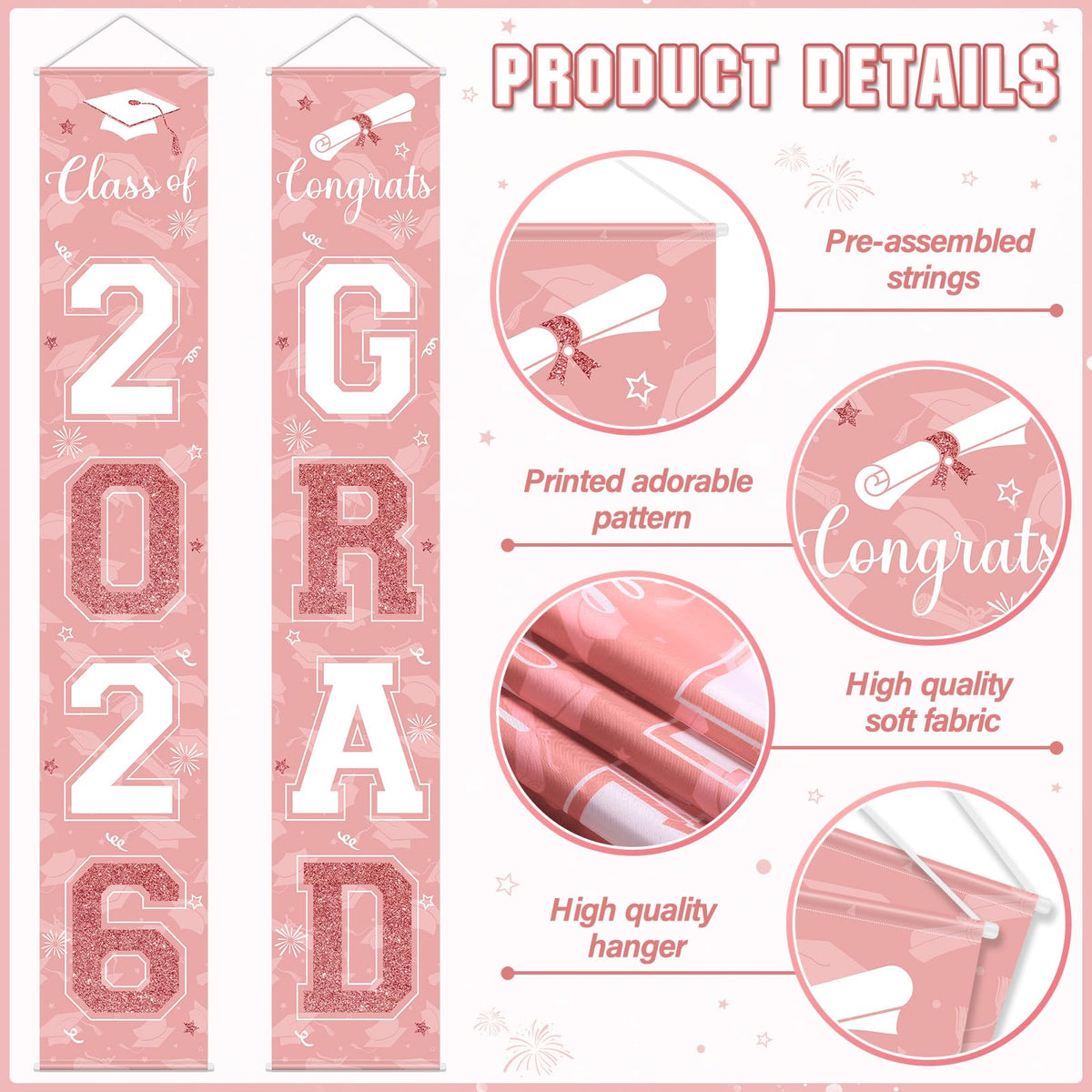 Ragnhild Congrats Grad banner set creates bold messages for party walls
