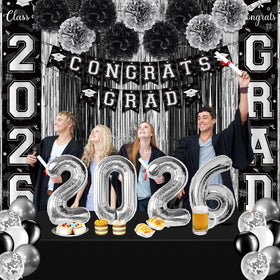 Ragnhild graduation party backdrop with all pieces encourages photo moments