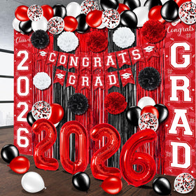 Ragnhild latex balloons red black white offer festive decor options