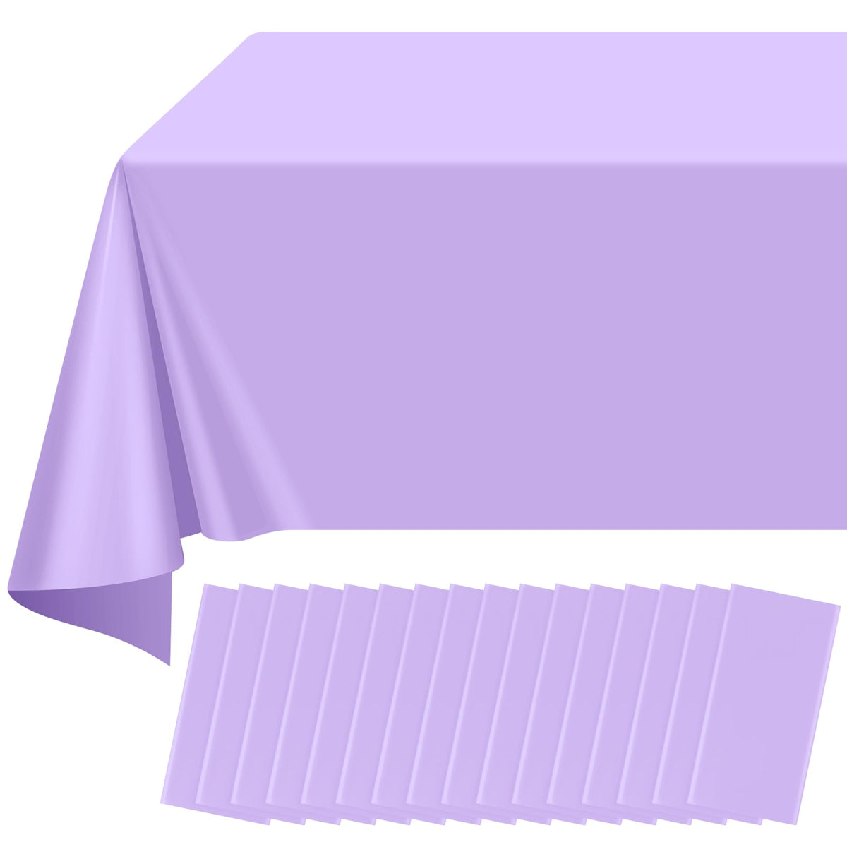 Ragnhild lavender 54x108 inch tablecloth on rectangular table for events