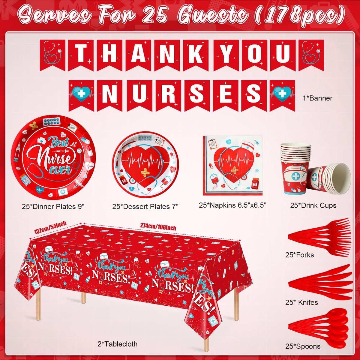 Ragnhild nurse week tablecloths provide waterproof coverage and quick cleanup