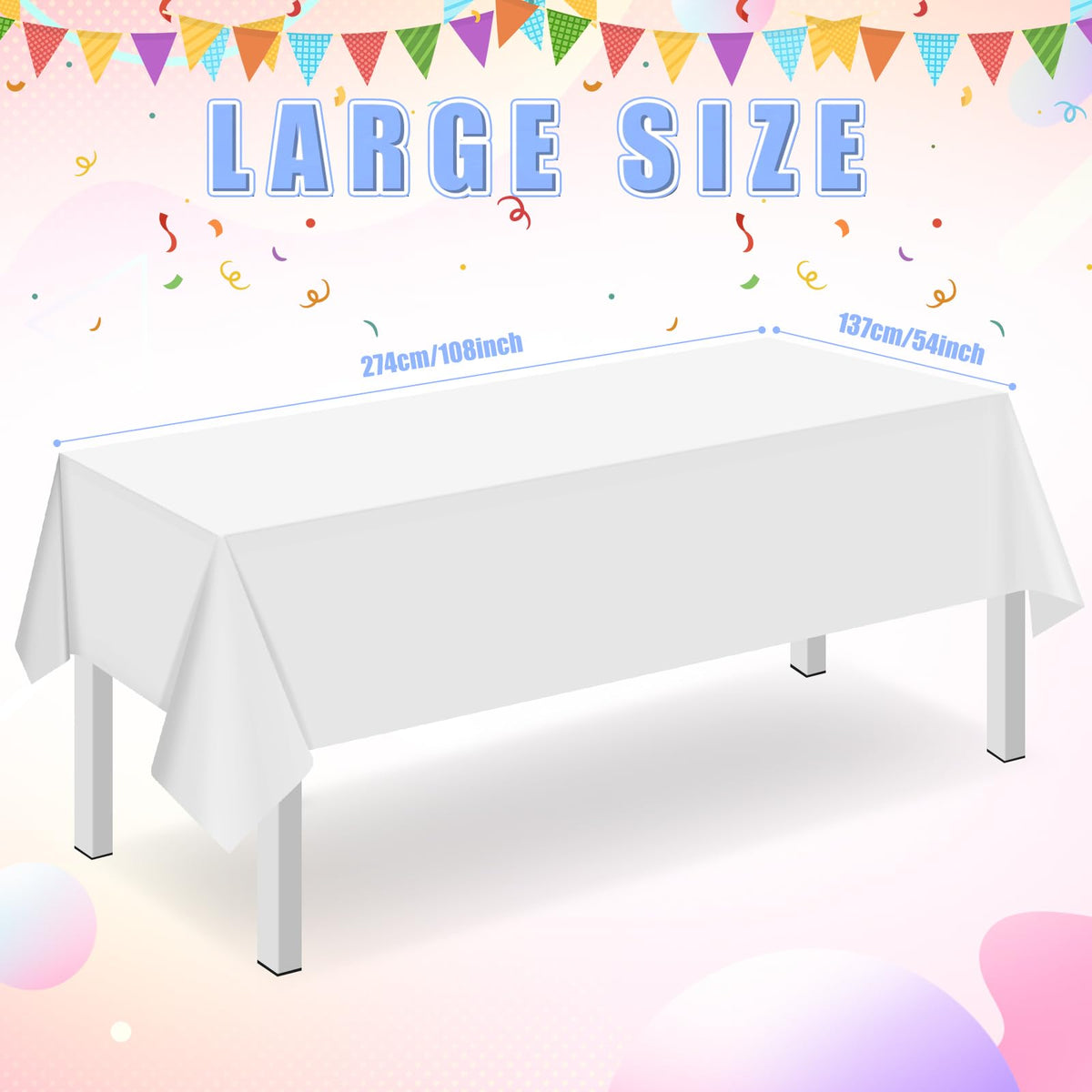 Ragnhild white tablecloth bulk setup suitable for weddings and birthdays