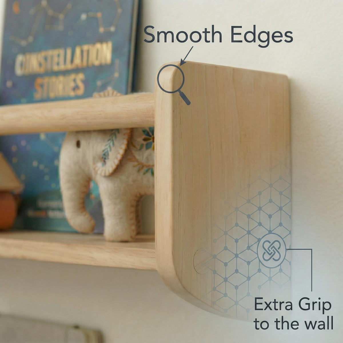Rahima handcrafted solid pine wood for durable nursery storage