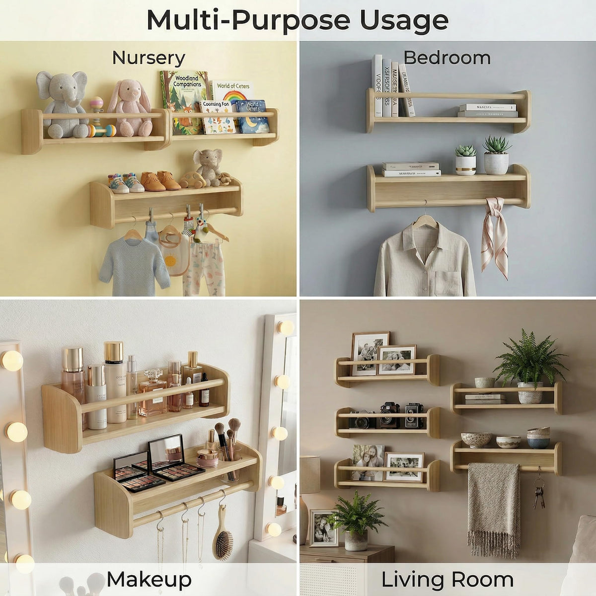 Rahima versatile shelves suit nursery, playroom, or living room décor