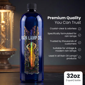 RAIN OIL LAMPS LLC Rain Oil 32 oz Drakeol 35 bottle for steady rain lamp display