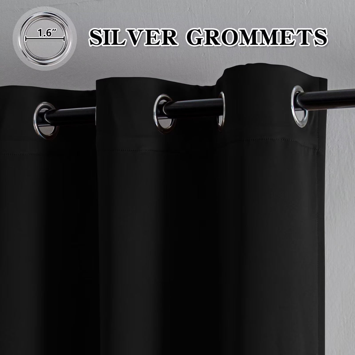 RainCharm blackout curtains with thermal insulation reduce heat and drafts.