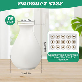 Rainmae bud vase close-up shows 2.8 x 3.9 inch size for versatile displays.