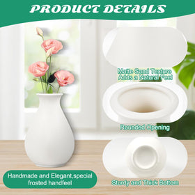 Rainmae white ceramic vases feature premium material and durable design for home décor.