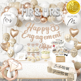 RainMeadow 261pc engagement kit package view with complete decorations.