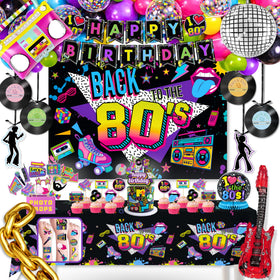 RainMeadow 80s fabric backdrop for bold retro party photos.