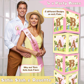 RainMeadow baby boxes with letters help organize gifts and keepsakes