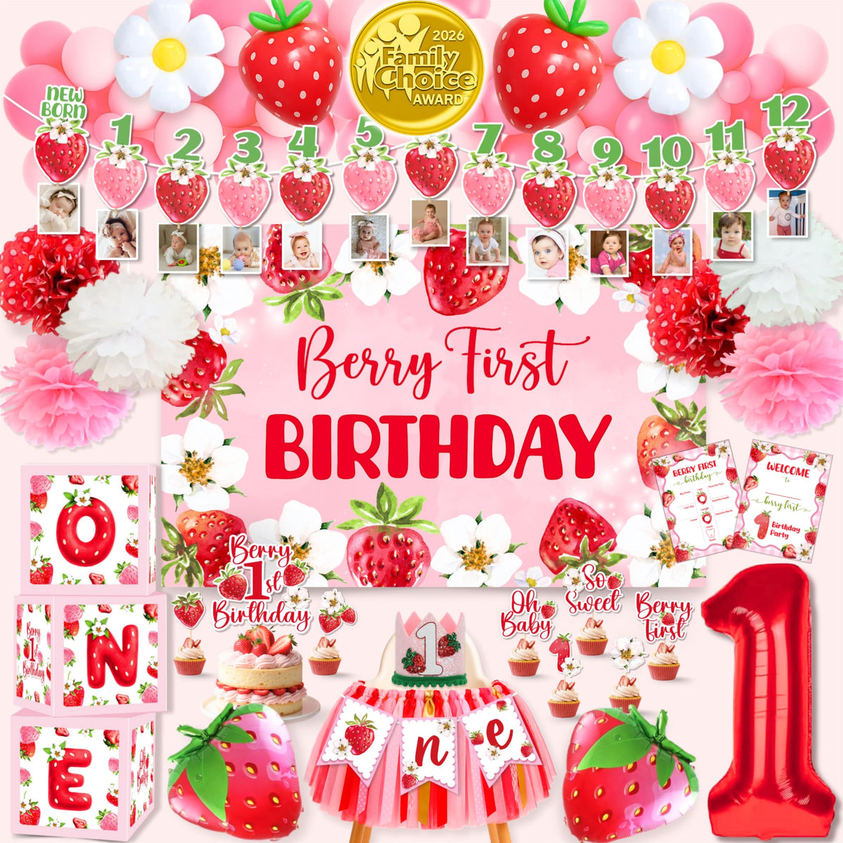 RainMeadow Berry first birthday backdrop for Instagram-ready photos.