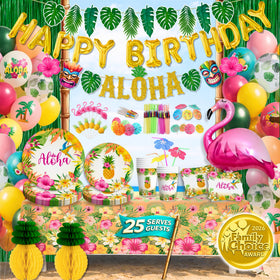 RainMeadow happy birthday balloons decorate your luau and birthday party.
