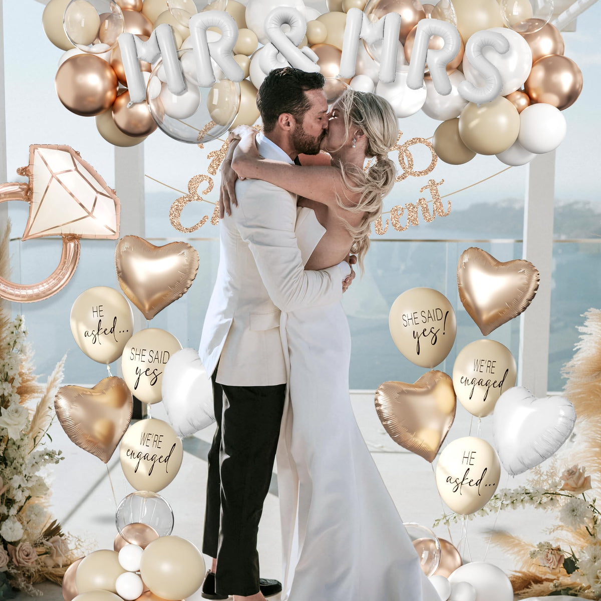 RainMeadow Happy Engagement banner displayed as a chic backdrop option.