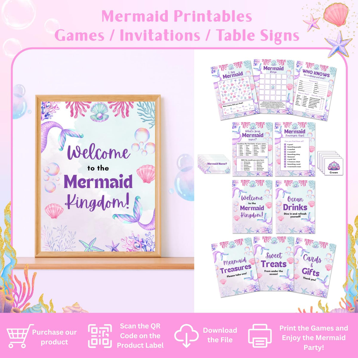 RainMeadow mermaid-party-scene ideal for indoor or outdoor celebrations.