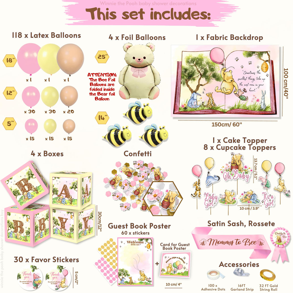 RainMeadow Pooh stickers provide playful accents for favors and cards