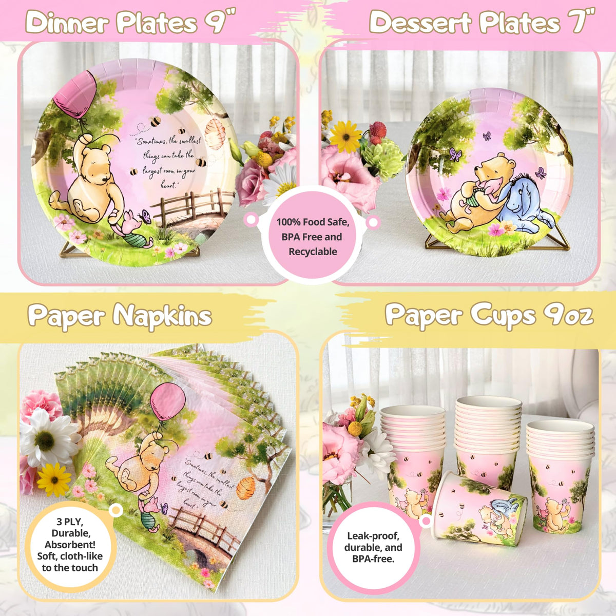 RainMeadow honeycomb centerpiece serves as a focal party decoration.
