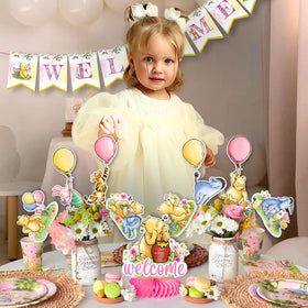 RainMeadow decor palette coordinates for a soft Pooh-themed setup.