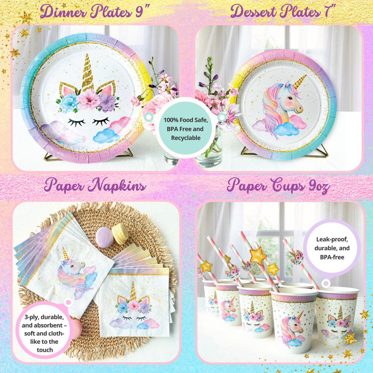 RainMeadow unicorn headband fits most kids for photos.
